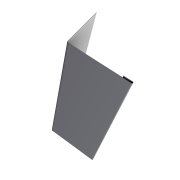 Нащельник (для калиток и ворот) 25х35 жалюзи Milan, Tokyo, Palermo 0,45 Drap TX RAL 7004 сигнальный серый (L2,5)