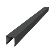 Планка вертикальная лицевая для забора жалюзи Palermo 0,45 Drap TX RAL 7016 антрацитово-серый (3м)