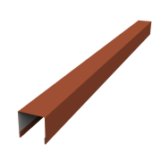 Планка вертикальная лицевая для забора жалюзи Palermo 0,45 Drap TX RAL 8004 терракота (2,5м)