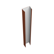 Крепежная планка нижняя Texas 0,45 Drap TX RAL 8004 терракота (3м)