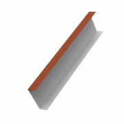 Декоративная накладка на столб универсальная 80х80 для забора жалюзи 0,45 Drap TX RAL 8004 терракота (2,5м)