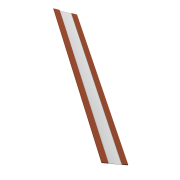 Крепежная планка жалюзи Milan,Tokyo 0,45 Drap TX RAL 8004 терракота (2м)