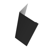 Нащельник (для калиток и ворот) 25х35 жалюзи Milan, Tokyo, Palermo 0,45 Drap TX RAL 9005 черный (L1,68)