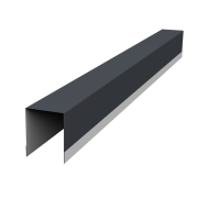 Планка опорная составная внутренняя для забора жалюзи Palermo 0,5 Drap TX RAL 7024 мокрый асфальт (1,8м)