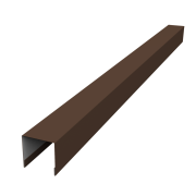 Планка вертикальная лицевая для забора жалюзи Palermo 0,5 Drap TX RAL 8017 шоколад (2,5м)