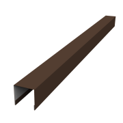 Планка вертикальная лицевая для забора жалюзи Palermo 0,5 Drap TX RAL 8017 шоколад (2м)