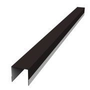 Планка вертикальная обратная для забора жалюзи Palermo 0,5 Drap TX RAL 9005 черный (3м)