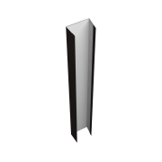 Крепежная планка нижняя Texas 0,5 Drap TX RAL 9005 черный (3м)