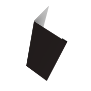 Нащельник (для калиток и ворот) 25х35 жалюзи Milan, Tokyo, Palermo 0,5 Drap TX RAL 9005 черный (L2,5)