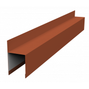 Планка опорная составная внешняя для забора жалюзи Palermo 0,45 Drap TX RAL 8004 терракота (2,5м)