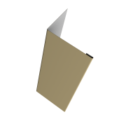 Нащельник (для калиток и ворот) 25х35 жалюзи Milan, Tokyo, Palermo 0,45 PE с пленкой RAL 1014 слоновая кость (L2,5)