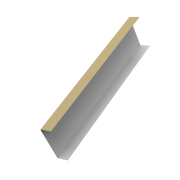 Декоративная накладка на столб универсальная 80х80 для забора жалюзи 0,45 PE с пленкой RAL 1014 слоновая кость (1,8м)