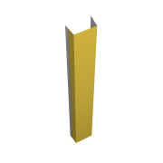 Крепежная планка верхняя Texas 0,45 PE с пленкой RAL 1018 цинково-желтый (2,5м)