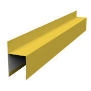 Планка опорная составная внешняя для забора жалюзи Palermo 0,45 PE с пленкой RAL 1018 цинково-желтый (3м)