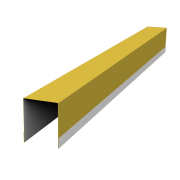 Планка опорная составная внутренняя для забора жалюзи Palermo 0,45 PE с пленкой RAL 1018 цинково-желтый (2,5м)