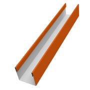 Стойка жалюзи Milan Slim 0,45 PE с пленкой RAL 2004 оранжевый (3м)