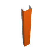 Крепежная планка верхняя Texas 0,45 PE с пленкой RAL 2004 оранжевый (2,5м)
