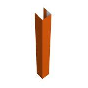 Стойка жалюзи Texas 0,45 PE с пленкой RAL 2004 оранжевый (2,5м)