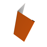 Нащельник (для калиток и ворот) 25х35 жалюзи Milan, Tokyo, Palermo 0,45 PE с пленкой RAL 2004 оранжевый (L1,68)