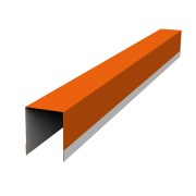 Планка опорная составная внутренняя для забора жалюзи Palermo 0,45 PE с пленкой RAL 2004 оранжевый (2м)