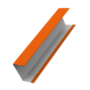 Крышка жалюзи Milan, Tokyo (для калиток, ворот) 0,45 PE с пленкой RAL 2004 оранжевый (3м)