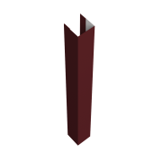 Стойка жалюзи Texas 0,45 PE с пленкой RAL 3005 красное вино (2,5м)