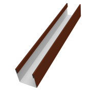 Стойка жалюзи Milan Slim 0,45 PE с пленкой RAL 3009 оксидно-красный (2м)