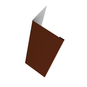 Нащельник (для калиток и ворот) 25х35 жалюзи Milan, Tokyo, Palermo 0,45 PE с пленкой RAL 3009 оксидно-красный (L2,0)