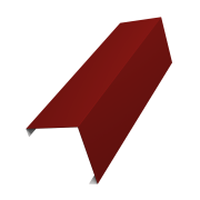 Декоративная накладка на столб универсальная угловая 62х55 для забора жалюзи 0,45 PE с пленкой RAL 3011 коричнево-красный (1,8м)