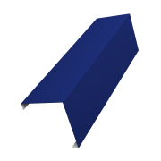 Декоративная накладка на столб универсальная угловая 80х80 для забора жалюзи 0,45 PE с пленкой RAL 5002 ультрамариново-синий (3м)