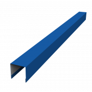 Планка вертикальная лицевая для забора жалюзи Palermo 0,45 PE с пленкой RAL 5005 сигнальный синий (1,8м)