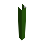 Стойка жалюзи Texas 0,45 PE с пленкой RAL 6002 лиственно-зеленый (2м)