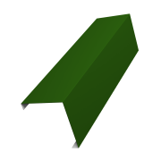 Декоративная накладка на столб универсальная угловая 80х80 для забора жалюзи 0,45 PE с пленкой RAL 6002 лиственно-зеленый (2м)