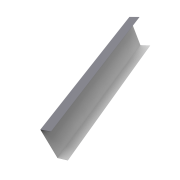 Декоративная накладка на столб универсальная 62х55 для забора жалюзи 0,45 PE с пленкой RAL 7004 сигнальный серый (2,5м)