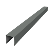 Планка вертикальная лицевая для забора жалюзи Palermo 0,45 PE с пленкой RAL 7005 мышино-серый (3м)