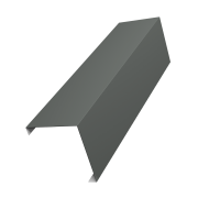 Декоративная накладка на столб универсальная угловая 60х60 для забора жалюзи 0,45 PE с пленкой RAL 7005 мышино-серый (3м)