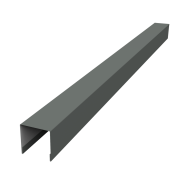 Планка вертикальная лицевая для забора жалюзи Palermo 0,45 PE с пленкой RAL 7005 мышино-серый (2,5м)