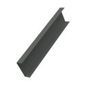 Декоративная накладка на столб универсальная 60х60 для забора жалюзи 0,45 PE с пленкой RAL 7005 мышино-серый (2м)