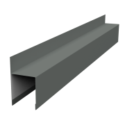 Планка опорная составная внешняя для забора жалюзи Palermo 0,45 PE с пленкой RAL 7005 мышино-серый (2,5м)