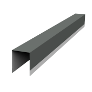 Планка опорная составная внутренняя для забора жалюзи Palermo 0,45 PE с пленкой RAL 7005 мышино-серый (2,5м)