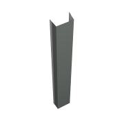 Крепежная планка верхняя Texas 0,45 PE с пленкой RAL 7005 мышино-серый (3м)