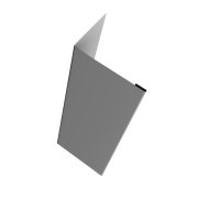 Нащельник (для калиток и ворот) 25х35 жалюзи Milan, Tokyo, Palermo 0,45 PE с пленкой RAL 7005 мышино-серый (L1,68)