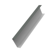 Декоративная накладка на столб универсальная 62х55 для забора жалюзи 0,45 PE с пленкой RAL 7005 мышино-серый (3м)