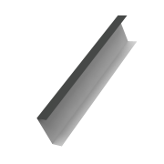 Декоративная накладка на столб универсальная 62х55 для забора жалюзи 0,45 PE с пленкой RAL 7016 антрацитово-серый (2,5м)