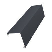 Декоративная накладка на столб универсальная угловая 60х60 для забора жалюзи 0,45 PE с пленкой RAL 7024 мокрый асфальт (3м)