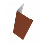 Нащельник (для калиток и ворот) 25х35 жалюзи Milan, Tokyo, Palermo 0,45 PE с пленкой RAL 8004 терракота (L2,0)