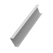 Декоративная накладка на столб универсальная 60х60 для забора жалюзи 0,45 PE с пленкой RAL 9003 сигнальный белый (3м)