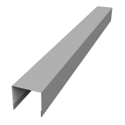 Стойка боковая крепежная для забора жалюзи Palermo 0,45 PE с пленкой RAL 9005 черный (2м)