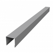 Планка вертикальная лицевая для забора жалюзи Palermo 0,45 PE с пленкой RAL 9006бело-алюминиевый (1,8м)