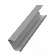 Крышка жалюзи Milan,Tokyo 0,45 PE с пленкой RAL 9006бело-алюминиевый (2,5м)